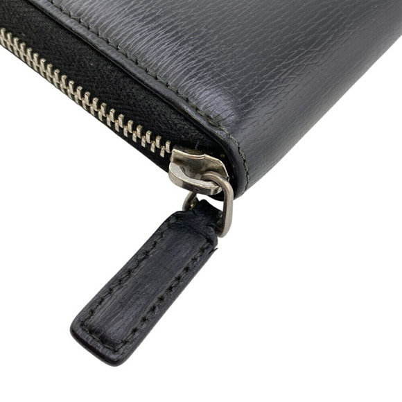Gucci Round Zipper Interlocking GG Long Wallet Card Slots Coin Black - Picture 2 of 9